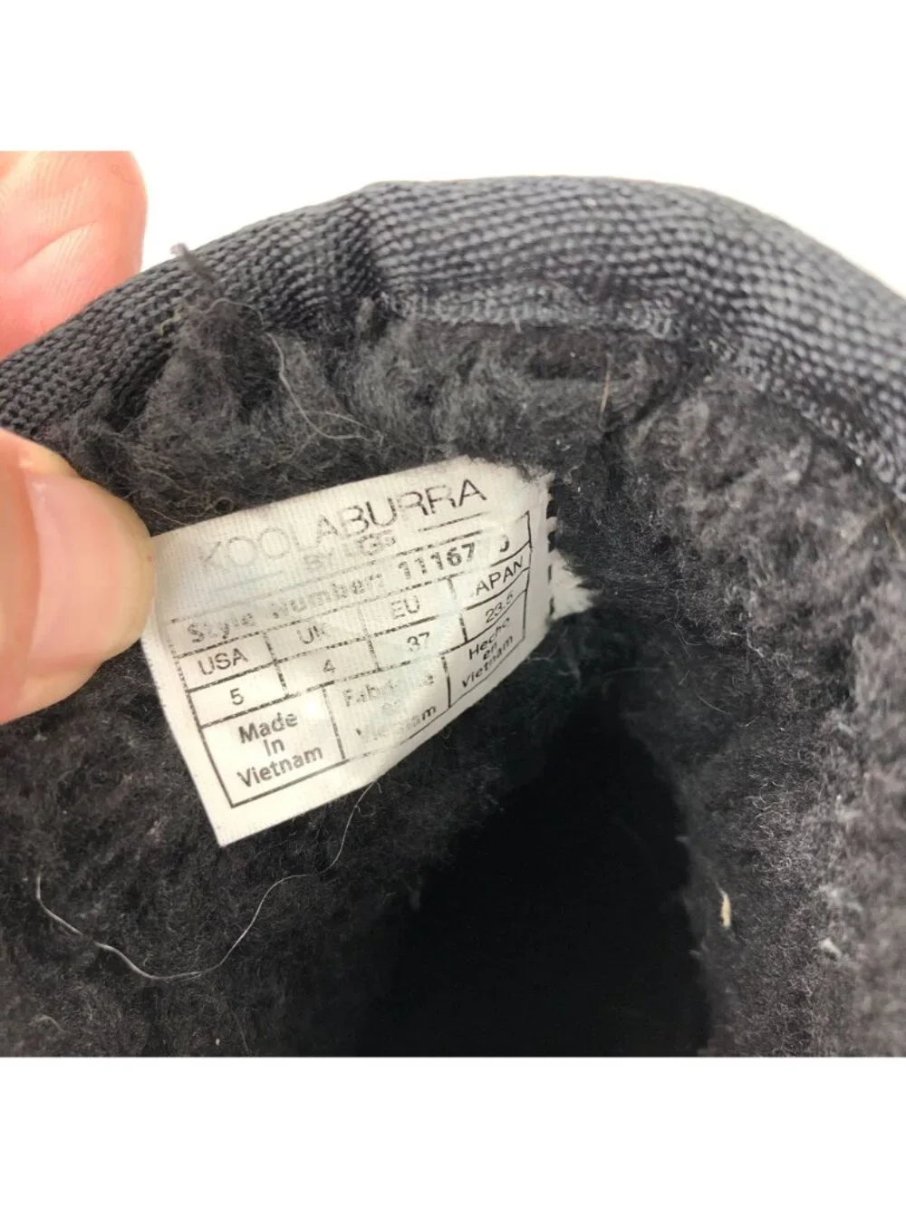 Koolaburra UGG Kid's Size 5 Koola Mini Black Suede Closed Toe Faux Fur Boots